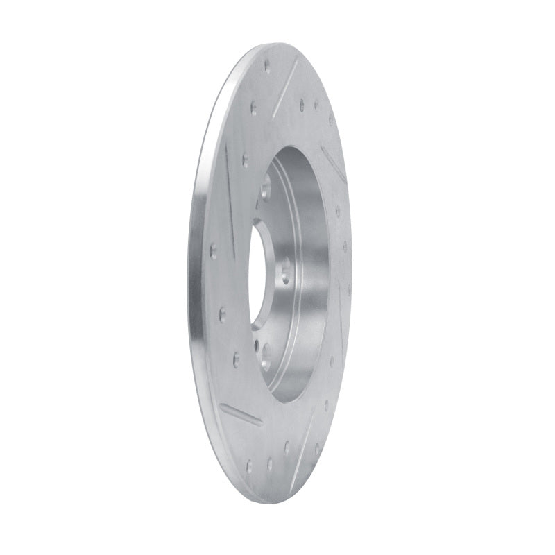 R1 Concepts R1 08-18 Pontiac Vibe Rear Left Drilled & Slotted Silver Brake Rotor