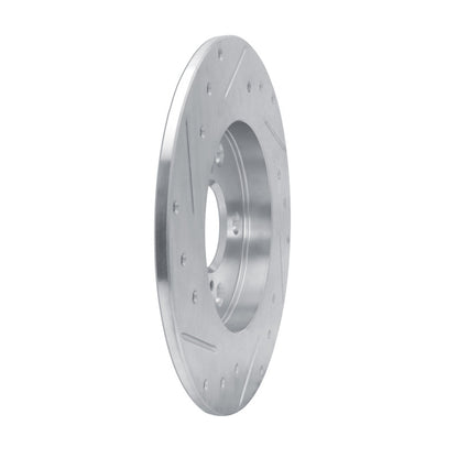 R1 Concepts R1 08-18 Pontiac Vibe Rear Left Drilled & Slotted Silver Brake Rotor