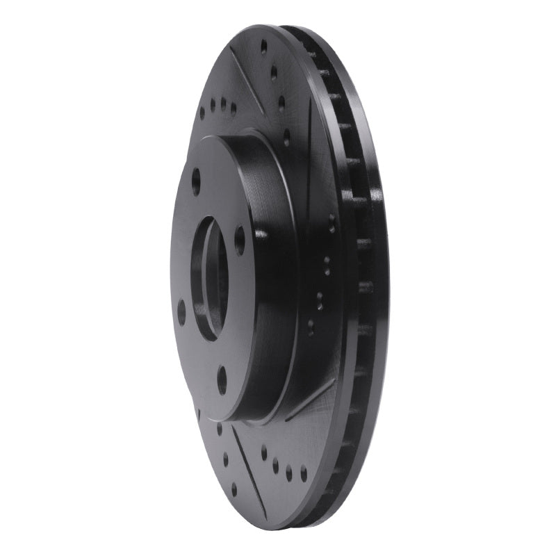 R1 Concepts R1 00-15 Ford Ikon (Mexico / Made In India) Front Right Drilled & Slotted Black Brake Rotor