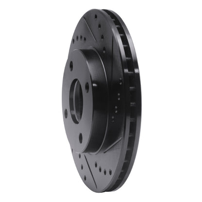 R1 Concepts R1 00-15 Ford Ikon (Mexico / Made In India) Front Right Drilled & Slotted Black Brake Rotor