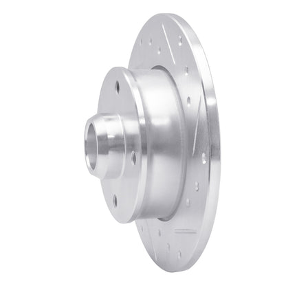 R1 Concepts R1 85-02 Volkswagen CORRADO Rear Right Drilled & Slotted Silver Brake Rotor