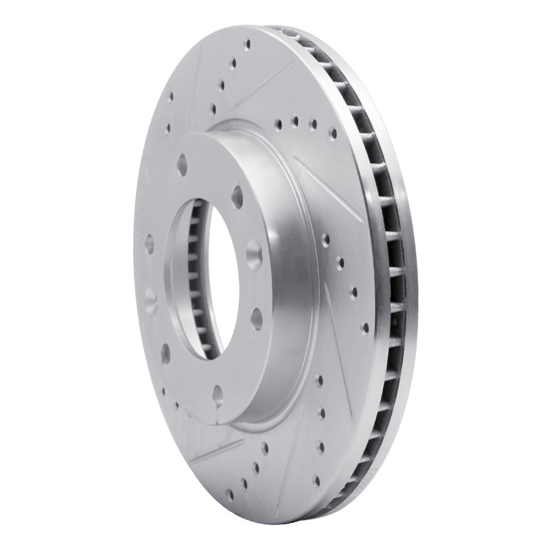 R1 Concepts R1 06-14 Hyundai Entourage Front Left Drilled & Slotted Silver Brake Rotor