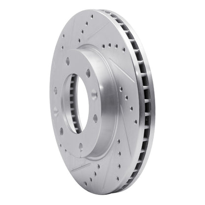 R1 Concepts R1 06-14 Hyundai Entourage Front Left Drilled & Slotted Silver Brake Rotor