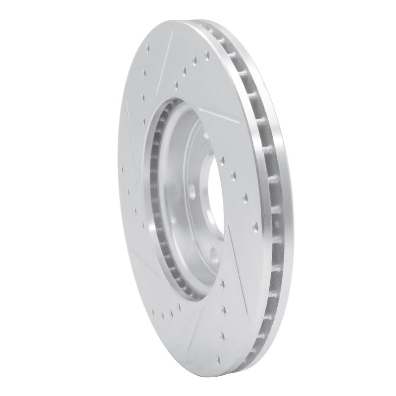 R1 Concepts R1 03-11 Cadillac BLS (Mexico) Front Right Drilled & Slotted Silver Brake Rotor