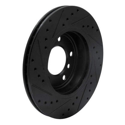 R1 Concepts R1 99-08 BMW 325CI (USA/Canada) Front Right Drilled & Slotted Black Brake Rotor