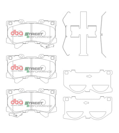 DBA 2022 Lexus LX600 Front SP Performance Brake Pads