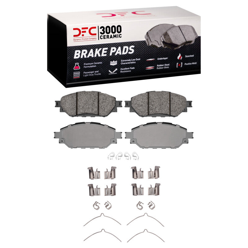 DFC 16-25 Toyota Hilux (Mexico) Front 3000 Ceramic Brake Pads and Hardware Kit
