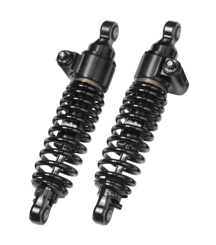 Bitubo Suspension Bitubo WME2 Twinshocks Adjustable: Hydraulic Spring Preload, Rebound, Length 316mm, Dark Edition