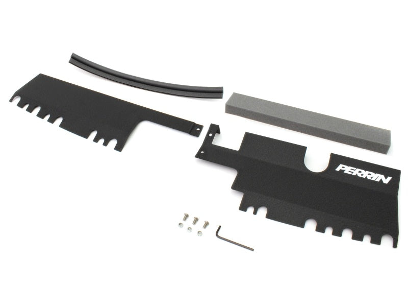Perrin Performance PERRIN 15-21 Subaru WRX/STI Radiator Shroud (With OEM Intake Scoop) - Black