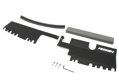 Perrin Performance PERRIN 15-21 Subaru WRX/STI Radiator Shroud (With OEM Intake Scoop) - Black