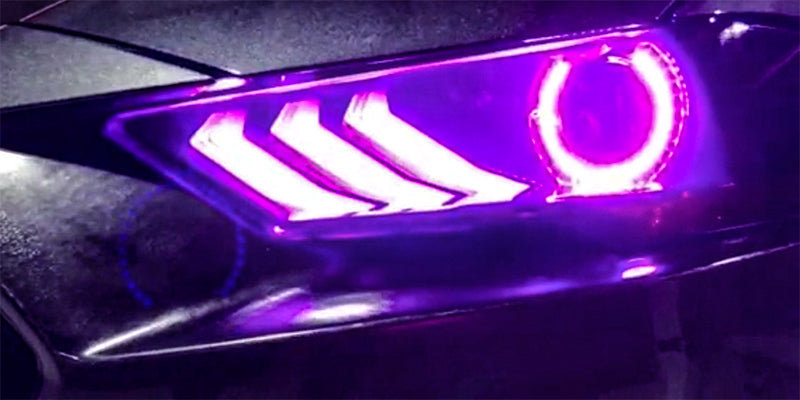 ORACLE Lighting Oracle 18-21 Ford Mustang LED Headlight Halo Kit - ColorSHIFT w/ Simple Controller