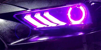 ORACLE Lighting Oracle 18-21 Ford Mustang LED Headlight Halo Kit - ColorSHIFT w/ Simple Controller