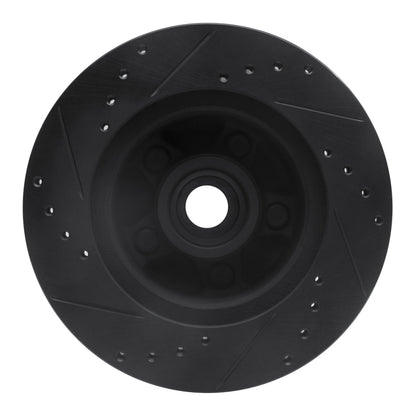 R1 Concepts R1 79-91 Ford Country Squire Front Right Drilled & Slotted Black Brake Rotor