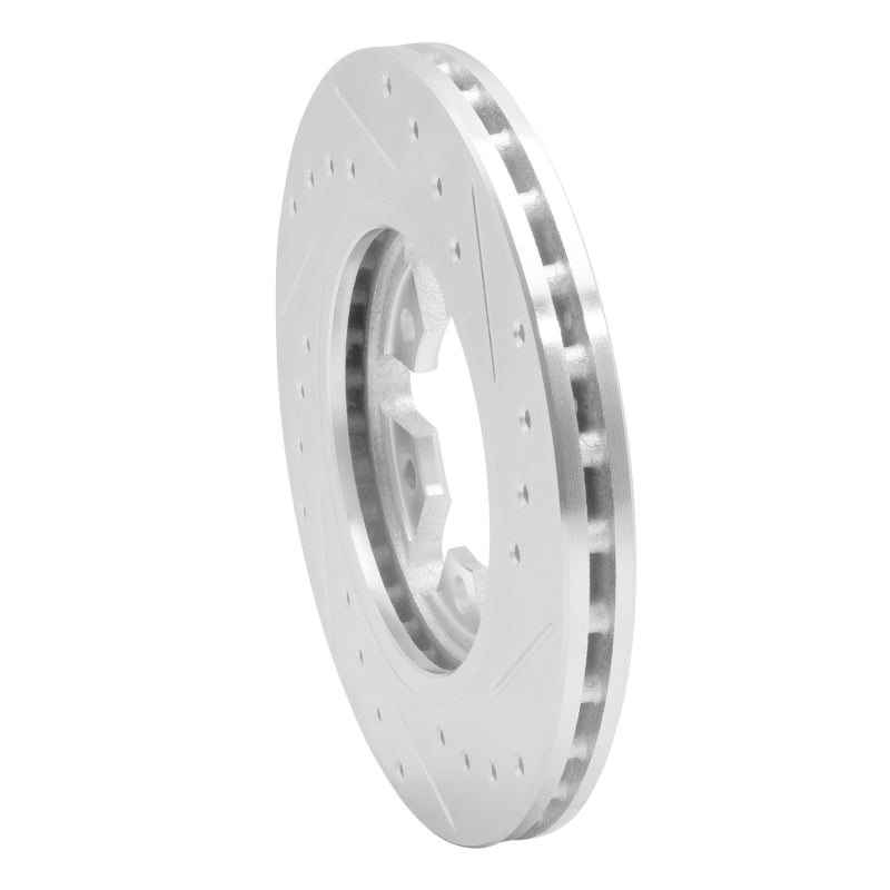 R1 Concepts R1 82-85 Nissan 720 DATSUN Front Left Drilled & Slotted Silver Brake Rotor
