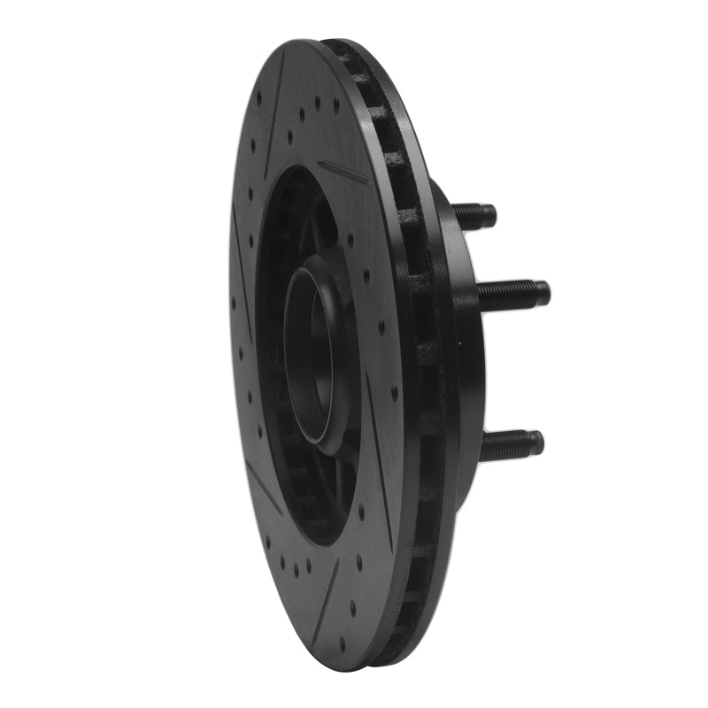 R1 Concepts R1 83-92 Ford Explorer Front Right Drilled & Slotted Black Brake Rotor