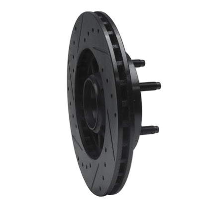 R1 Concepts R1 83-92 Ford Explorer Front Right Drilled & Slotted Black Brake Rotor