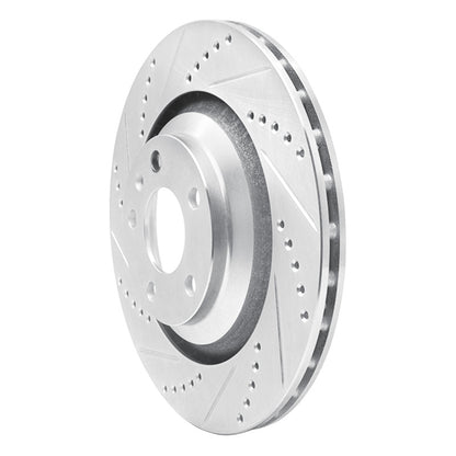 R1 Concepts R1 05-11 Audi A6 Quattro Rear Left Drilled & Slotted Silver Brake Rotor
