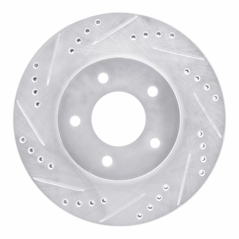 R1 Concepts R1 94-01 Buick Regal Front Left Drilled & Slotted Silver Brake Rotor