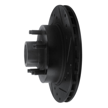 R1 Concepts R1 91-94 Ford Explorer Front Right Drilled & Slotted Black Brake Rotor