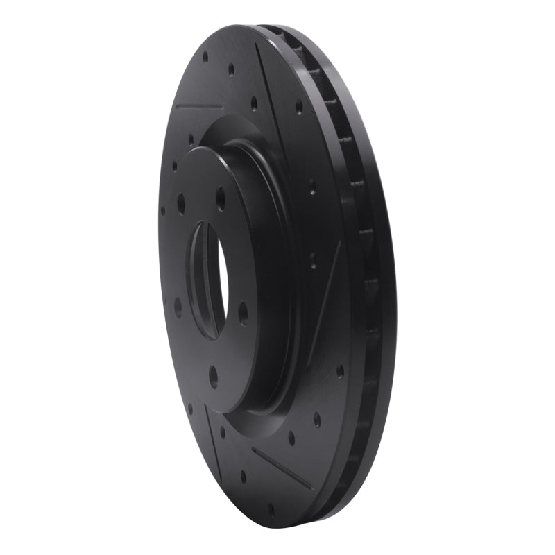R1 Concepts R1 07-25 Chrysler 200 Front Right Drilled & Slotted Black Brake Rotor