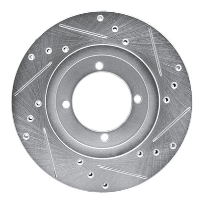 R1 Concepts R1 91-92 Mitsubishi Mirage Front Left Drilled & Slotted Silver Brake Rotor