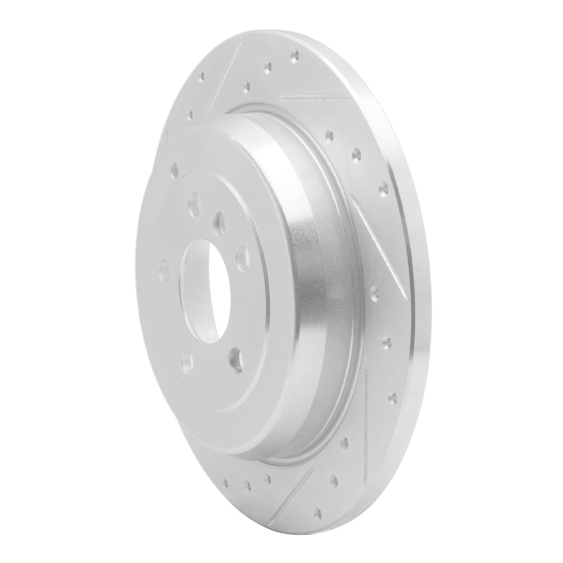 R1 Concepts R1 06-12 Mercedes-Benz R500 Rear Left Drilled & Slotted Silver Brake Rotor