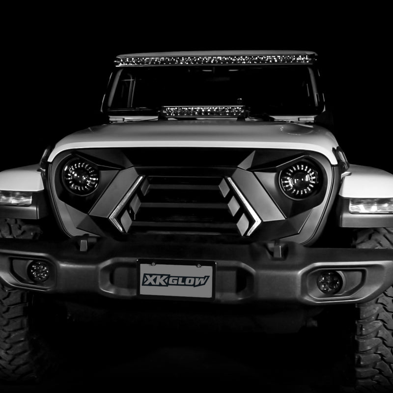XKGLOW XK Glow JL Wrangler & Gladiator JT XKCHROME LED Grill Kit (Dual Mode)