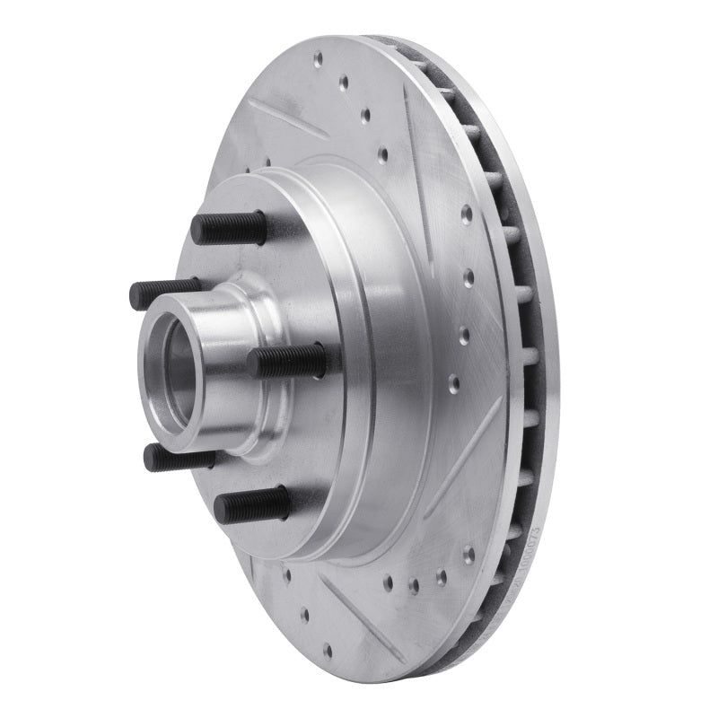 R1 Concepts R1 1988-1991 Chevrolet C1500 Front Right Drilled & Slotted Silver Brake Rotor
