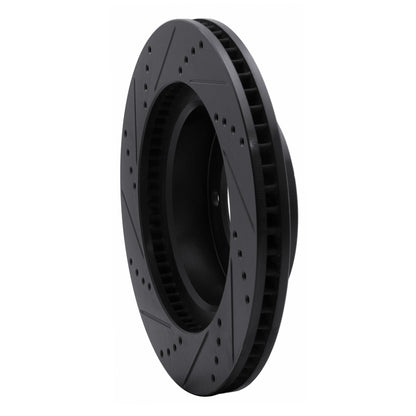 R1 Concepts R1 05-23 Toyota Tacoma Front Right Drilled & Slotted Black Brake Rotor