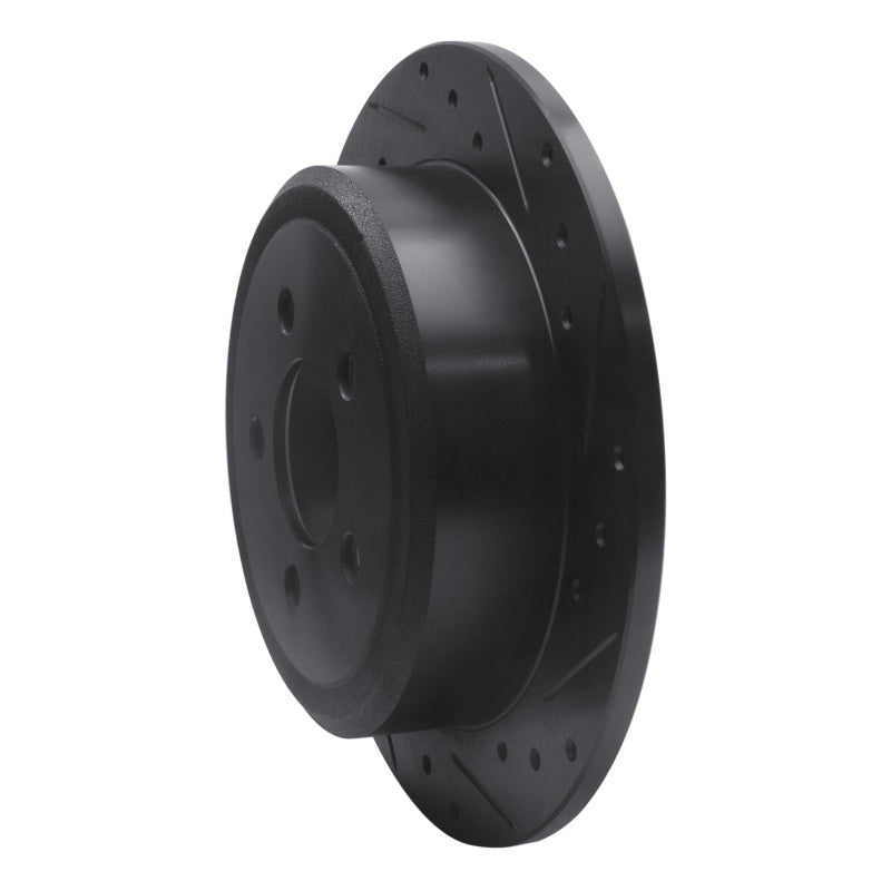 R1 Concepts R1 07-12 Dodge Nitro Rear Right Drilled & Slotted Black Brake Rotor