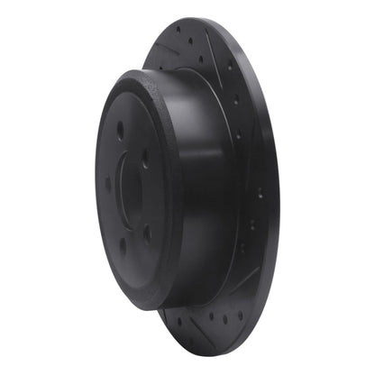 R1 Concepts R1 07-12 Dodge Nitro Rear Right Drilled & Slotted Black Brake Rotor