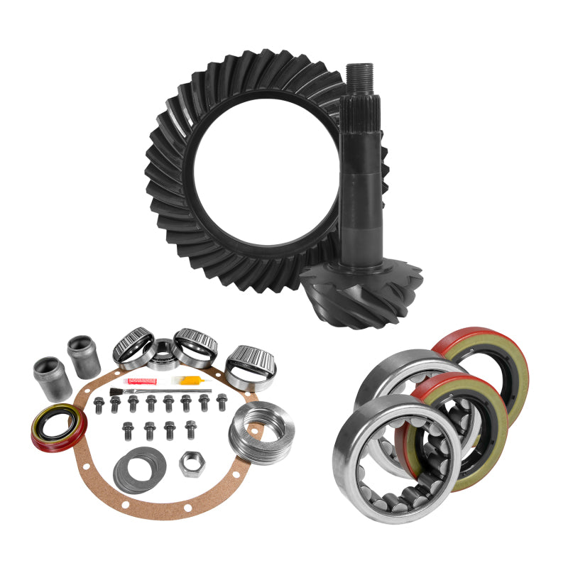 Yukon Gear & Axle Yukon Gear 8.875in GM 12T 3.42 Rear Ring & Pinion Install Kit Axle Bearings and Seals