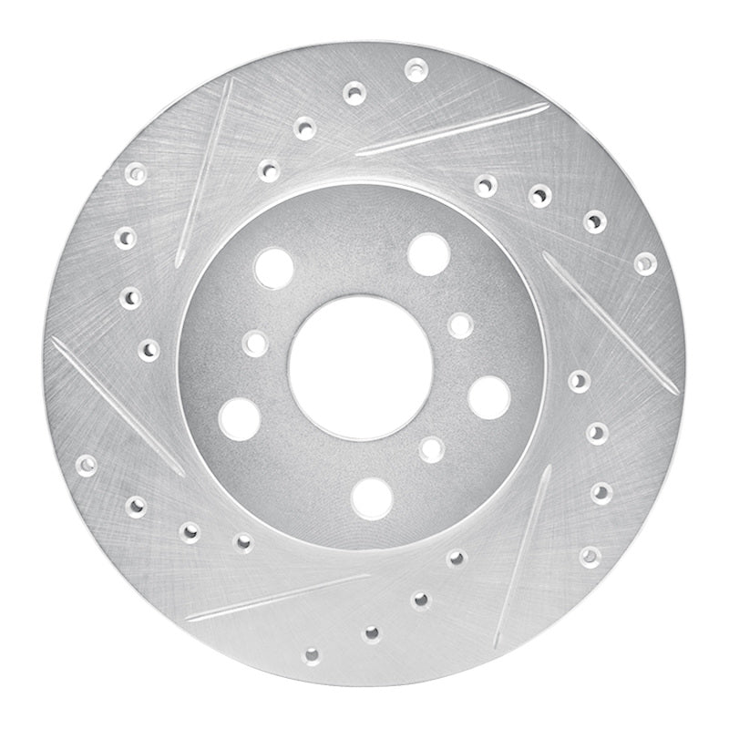 R1 Concepts R1 87-91 Toyota Camry Front Left Drilled & Slotted Silver Brake Rotor