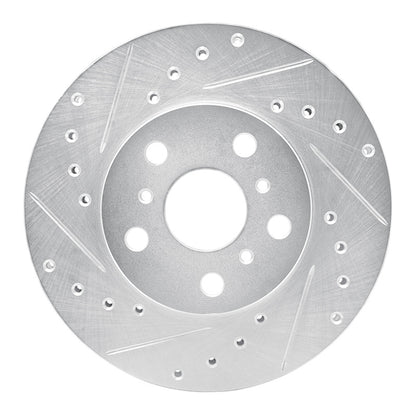 R1 Concepts R1 87-91 Toyota Camry Front Left Drilled & Slotted Silver Brake Rotor