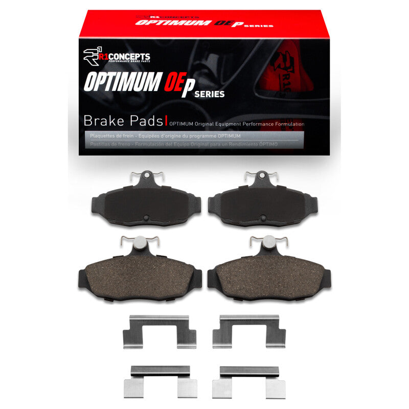R1 Concepts R1 1986-1993 Ford Mustang Rear R1 Optimum OE Pads & Hardware Kit