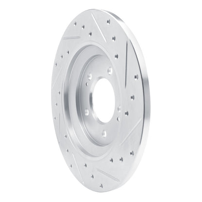 R1 Concepts R1 19-22 Hyundai Veloster N Rear Left Drilled & Slotted Silver Brake Rotor