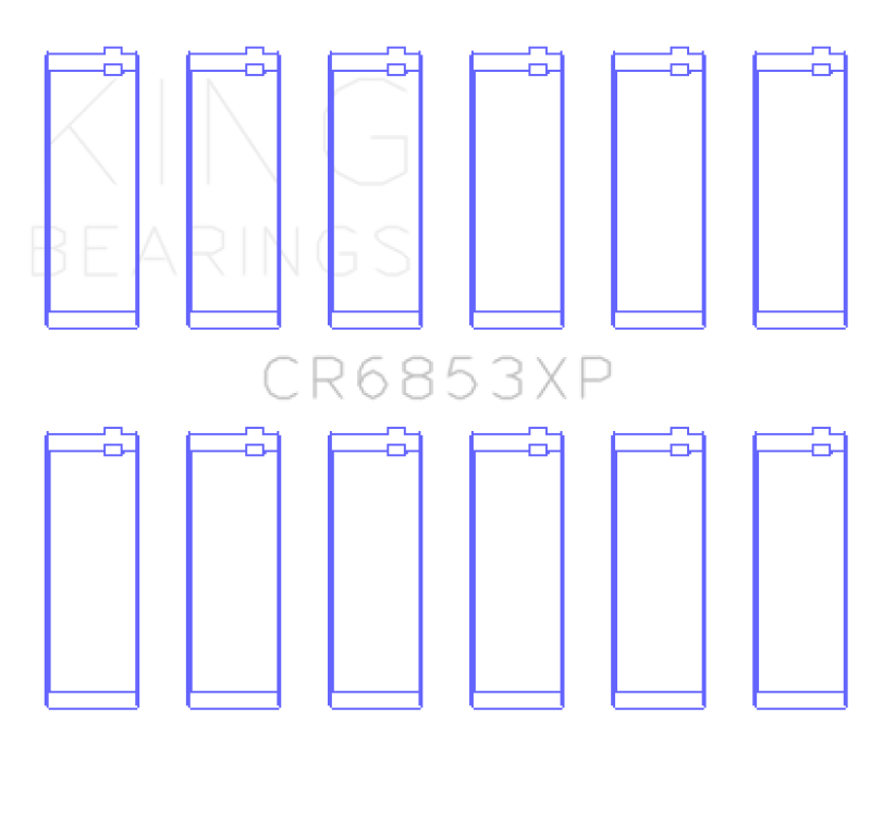 King Engine Bearings BMW S50B32 (Size .026) Connecting Rod Bearings (Set of 6)