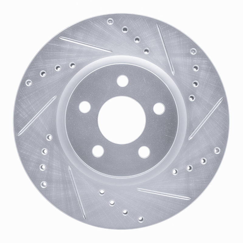 R1 Concepts R1 03-09 Chrysler PT Cruiser Front Right Drilled & Slotted Silver Brake Rotor