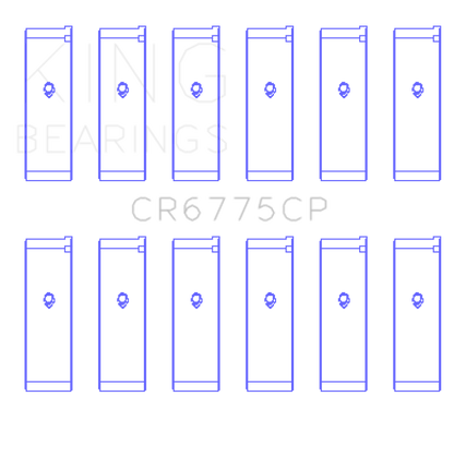 King Engine Bearings 01-06 Nissan 3.5L VQ35DE Connecting Rod Bearing Set (6 Pairs)