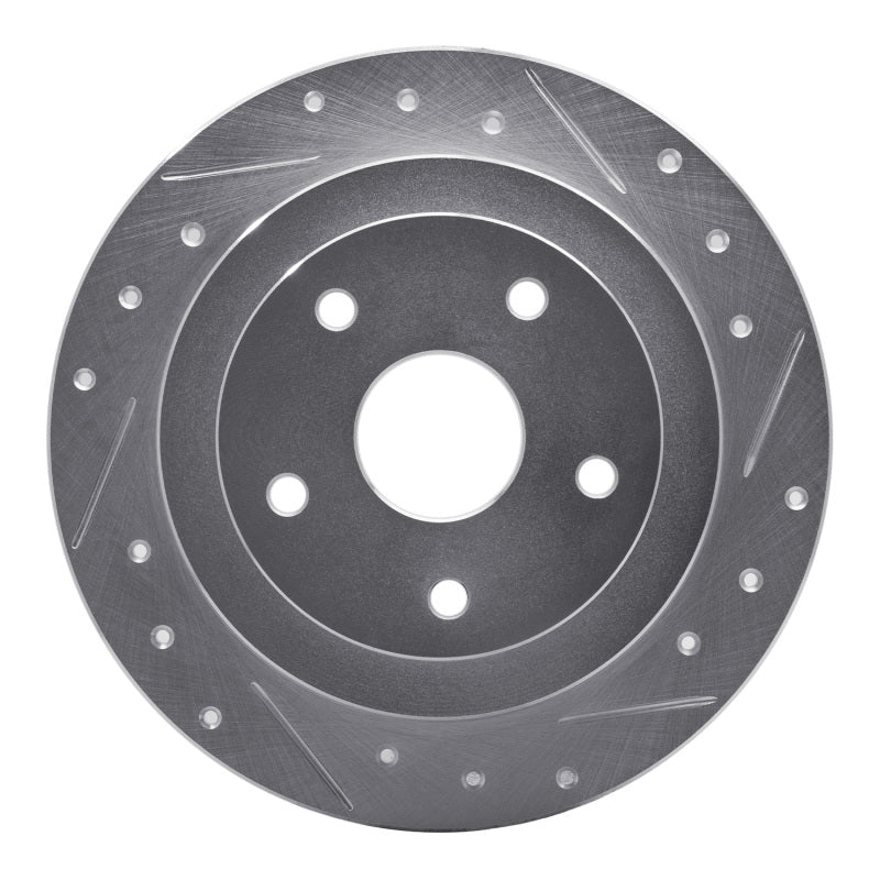 R1 Concepts R1 92-97 Subaru SVX Rear Right Drilled & Slotted Silver Brake Rotor