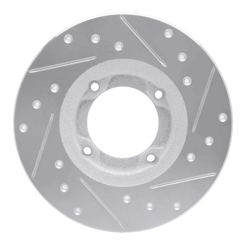 R1 Concepts R1 80-82 Toyota Tercel Front Left Drilled & Slotted Silver Brake Rotor