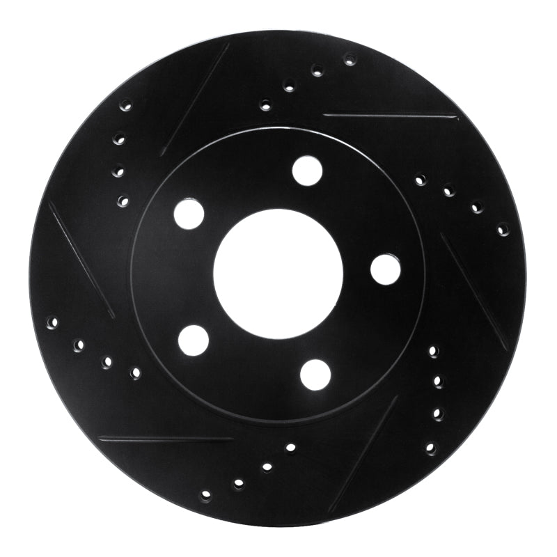 R1 Concepts R1 97-05 Buick LeSabre Front Left Drilled & Slotted Black Brake Rotor