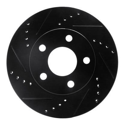 R1 Concepts R1 97-05 Buick LeSabre Front Left Drilled & Slotted Black Brake Rotor
