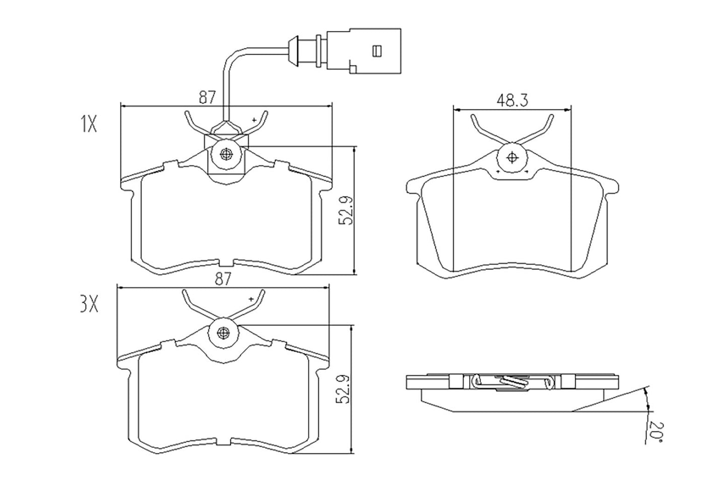 BOGAP A8210182 Brake Pad Set, Disc Brake | ML Performance Car Parts