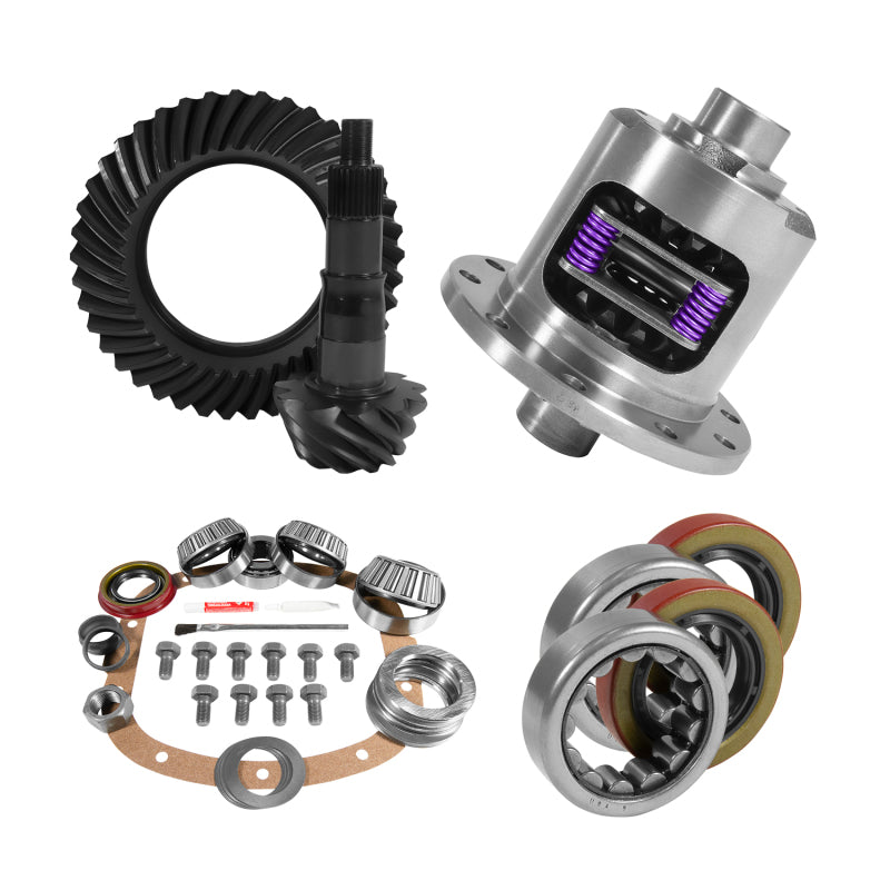 Yukon Gear & Axle Yukon Gear 7.5in GM 3.42 Rear Ring & Pinion Install Kit 26 Spline Positraction 2.25in Axle Bearings