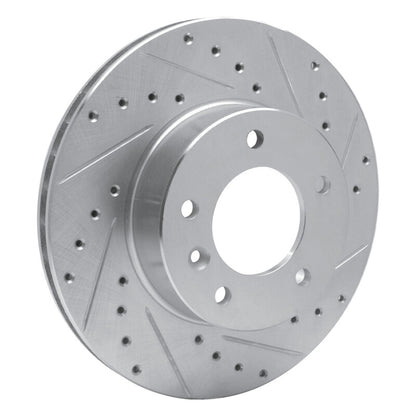 R1 Concepts R1 86-89 Jaguar VanDEN PLAS Front Right Drilled & Slotted Silver Brake Rotor