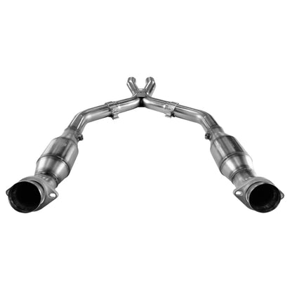 Kooks Headers Kooks 05-10 Ford Mustang GT 2 1/2in x 2 1/2in OEM Exhaust GREEN Cat X Pipe