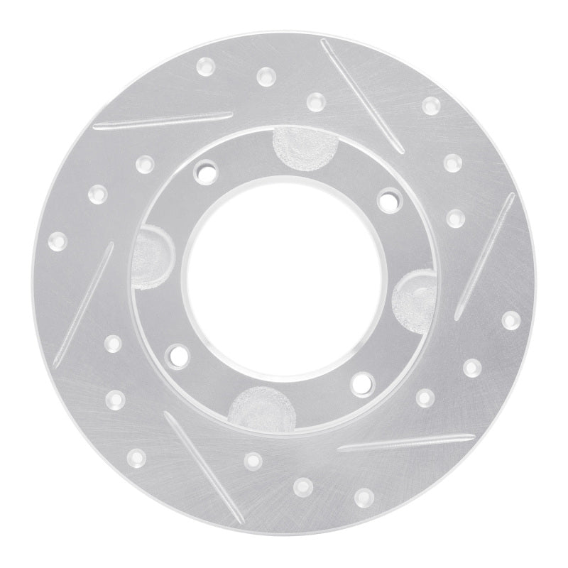 R1 Concepts R1 76-81 Honda Accord Hatchback Front Right Drilled & Slotted Silver Brake Rotor