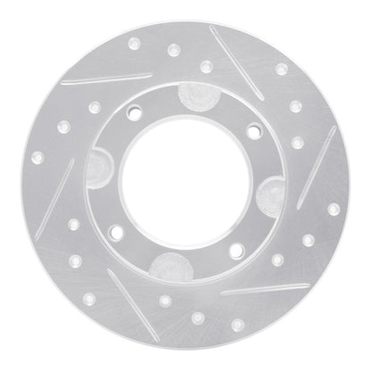 R1 Concepts R1 76-81 Honda Accord Hatchback Front Right Drilled & Slotted Silver Brake Rotor