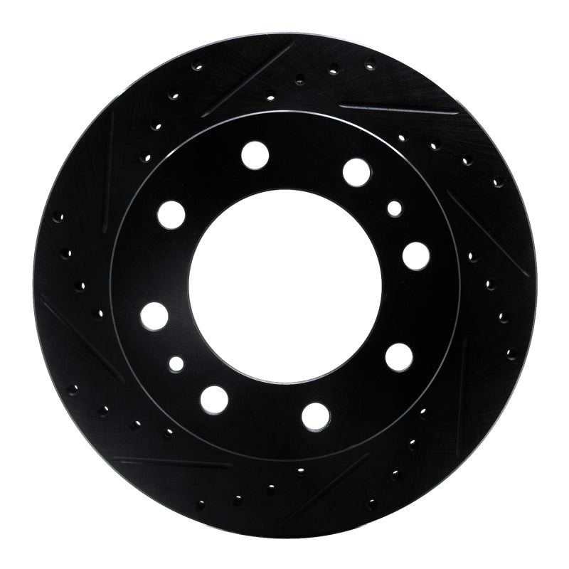 R1 Concepts R1 19-25 Ram 3500 Rear Left Drilled & Slotted Black Brake Rotor